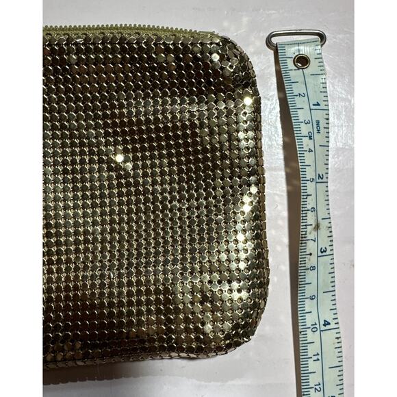 Vintage Whiting & Davis Gold Tone Coin / Makeup Purse Bag Timeless Style Classy - Picture 12 of 12